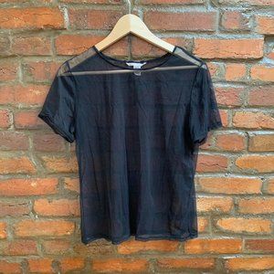 Victoria’s Secret Mesh Black Tee